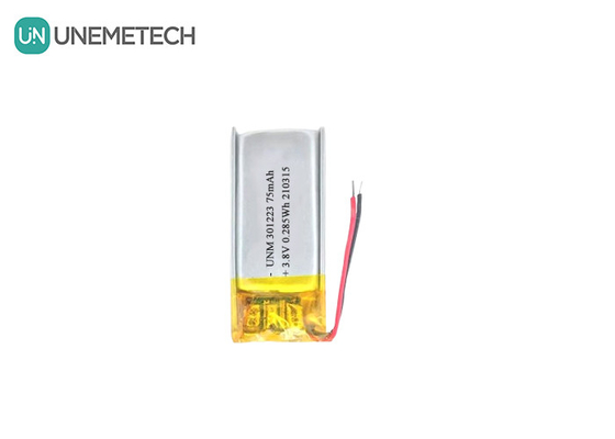 3.8V 75mAh Lithium Ion Polymer Baterai 321223 Baterai Lipo Kecil Untuk Pena Elektronik