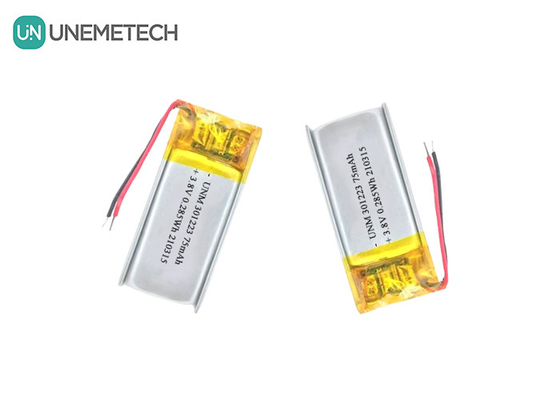 3.8V 75mAh Lithium Ion Polymer Baterai 321223 Baterai Lipo Kecil Untuk Pena Elektronik