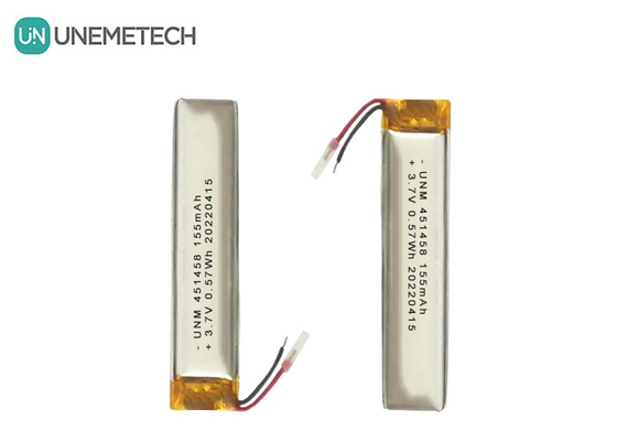 Lipo 3.7V 155mAh Baterai polimer isi ulang 451458 Untuk headset nirkabel