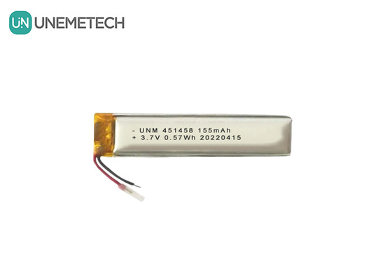 Lipo 3.7V 155mAh Baterai polimer isi ulang 451458 Untuk headset nirkabel