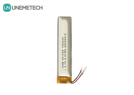 Lipo 3.7V 155mAh Baterai polimer isi ulang 451458 Untuk headset nirkabel