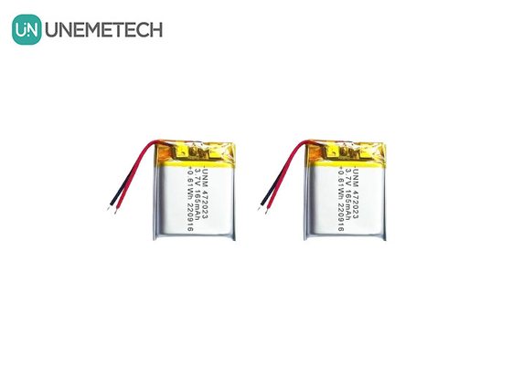 Baterai Li-Ion Lithium Polymer yang dapat diisi ulang 3.7V 165mAh 472023 MP3 Player Baterai