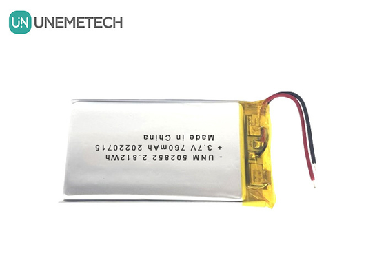 3.7V 760mAh Lithium-ion Polymer Rechargeable Battery 502852 untuk Lampu LED