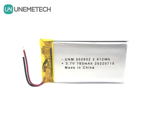 3.7V 760mAh Lithium-ion Polymer Rechargeable Battery 502852 untuk Lampu LED