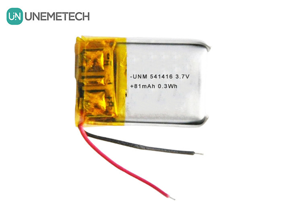 3.7V Lipo Baterai isi ulang 541416 81mAh Baterai Lipo kecil untuk headset Bluetooth
