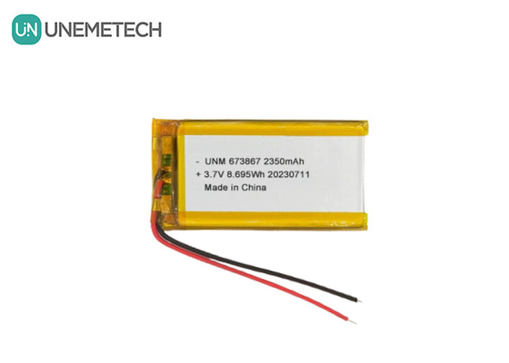 3.7V 2350mAh Baterai Lithium Polymer Kapasitas Tinggi 673867 Untuk Power Bank