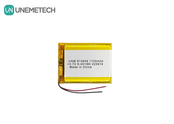 3.7V 1730mAh Baterai Lithium Ion Polymer Kapasitas Besar 813848 Untuk Power Bank