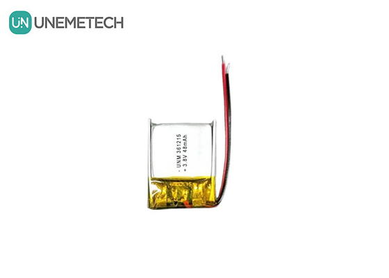 3.8V 48mAh Tegangan Tinggi Baterai Lithium Polymer Kecil 361215 untuk Perangkat RFID