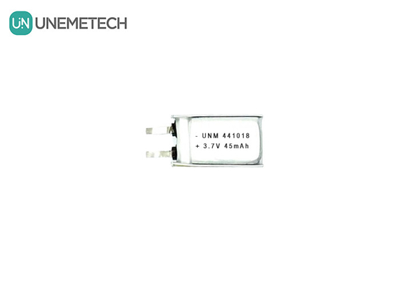3.7V 45mAh Baterai Lithium Polimer Berat Rendah Kecil 441018 untuk Kacamata Cerdas