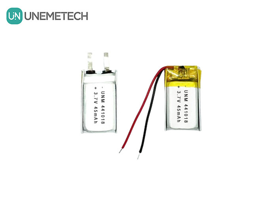 3.7V 45mAh Baterai Lithium Polimer Berat Rendah Kecil 441018 untuk Kacamata Cerdas
