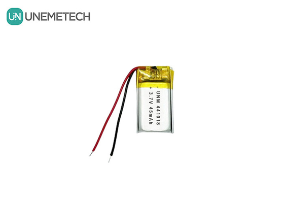 3.7V 45mAh Baterai Lithium Polimer Berat Rendah Kecil 441018 untuk Kacamata Cerdas