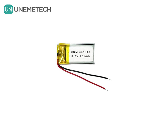 3.7V 45mAh Baterai Lithium Polimer Berat Rendah Kecil 441018 untuk Kacamata Cerdas