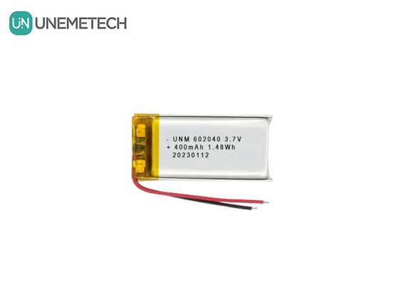 3.7V 400mAh 602040 Lithium Polymer Battery Umur Panjang Untuk Headset Bluetooth