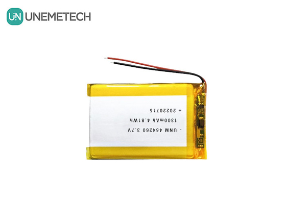 Lithium Ion Polymer Battery Cell 3.7V 1300mAh 454260 untuk Sistem Solar
