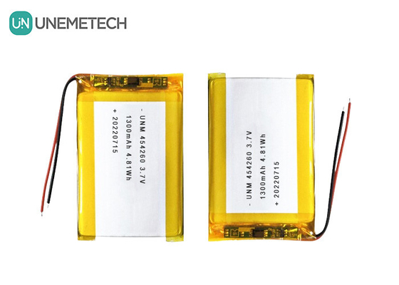 Lithium Ion Polymer Battery Cell 3.7V 1300mAh 454260 untuk Sistem Solar