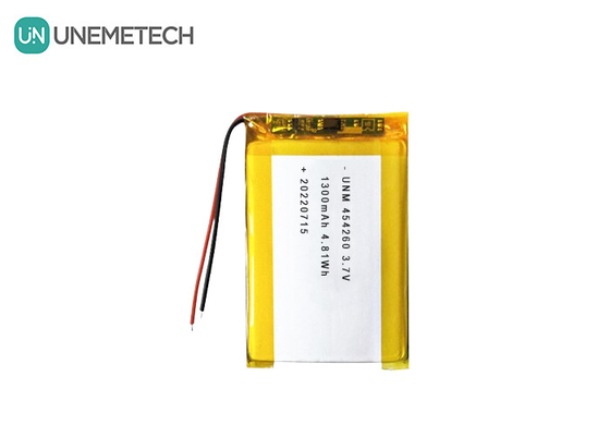 Lithium Ion Polymer Battery Cell 3.7V 1300mAh 454260 untuk Sistem Solar
