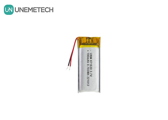 Baterai LiPo bersertifikat CE 471630 3.7V 190mAh Baterai Li-polimer untuk elektronik portabel
