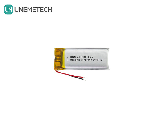 Baterai LiPo bersertifikat CE 471630 3.7V 190mAh Baterai Li-polimer untuk elektronik portabel
