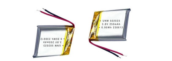 3.8V 250mAh 502023 Baterai Lithium Polymer Tegangan Tinggi Untuk Lokator Pelacak