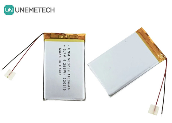 3.7V 1150mAh 503759 Baterai Lipo Polymer yang dapat diisi ulang untuk perekam