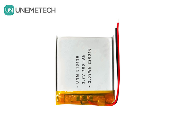 3.7V 700mAh 513436 Baterai Lithium Ion Polimer Isi Ulang untuk Pelacak GPS