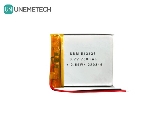 3.7V 700mAh 513436 Baterai Lithium Ion Polimer Isi Ulang untuk Pelacak GPS