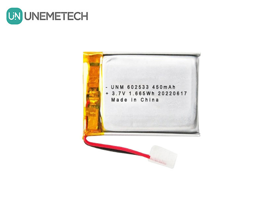 Baterai 3.7V 450mAh 602533 Deep Cycle Lipo untuk Jam Pintar