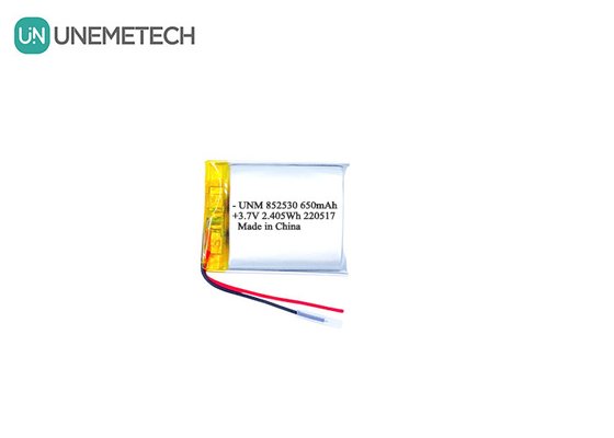 3.7V 650mAh Baterai Li-ion Polimer isi ulang 852530 untuk Headset