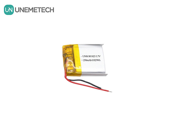 3.7V 250mAh 801823 Baterai Lipo Tekanan Tinggi Untuk Kalkulator Pocket