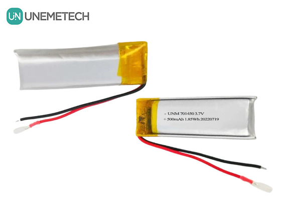3.7V 500mAh 701450 Baterai Lithium Polymer Terisi ulang untuk Sensor Suhu