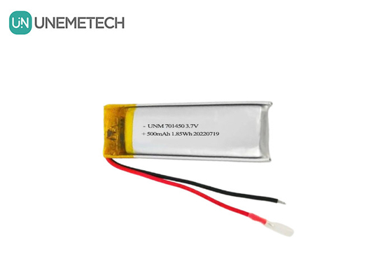 3.7V 500mAh 701450 Baterai Lithium Polymer Terisi ulang untuk Sensor Suhu