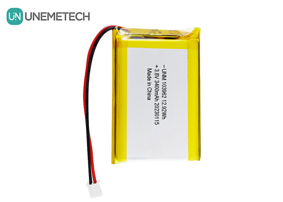 Baterai Lipo Tegangan Tinggi 103962 3.8V 3400mAh Baterai LiHV Untuk Kamera Digital