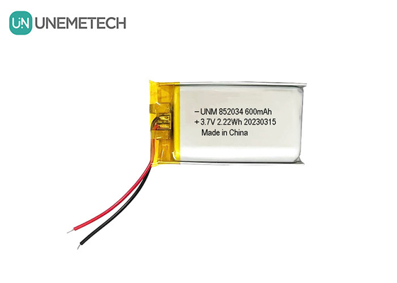 3.7V 600mAh 852034 Baterai Litium Polimer khusus yang dapat diisi ulang untuk headset