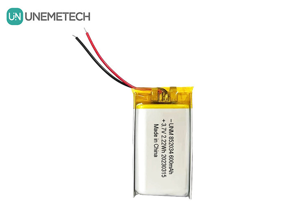 3.7V 600mAh 852034 Baterai Litium Polimer khusus yang dapat diisi ulang untuk headset
