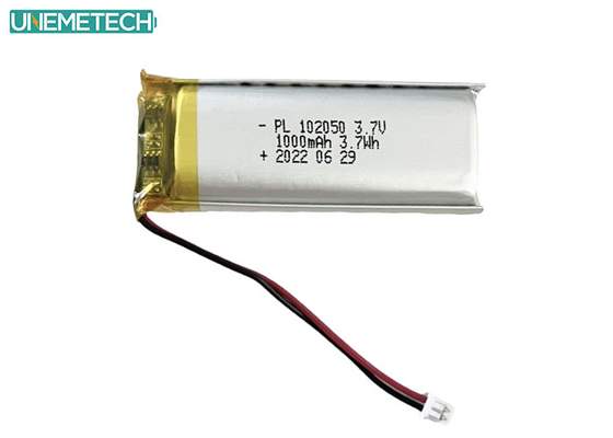 Baterai Lipo 1000mAh 102050 Baterai Lithium Ion Polymer untuk Produk Kecantikan