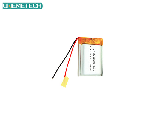 3.7V 420mAh 802030 Baterai Litium Polimer Isi Ulang Untuk Perangkat Elektronik