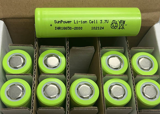 SunPower 18650 2000mAh 20A Baterai Lithium Ion yang dapat diisi ulang Sel Baterai Li-ion 3.7V Baterai Li-ion Untuk Alat Listrik