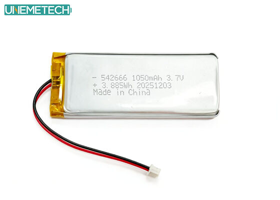 Kualitas 542666 3.7V 1050mAh Baterai Lithium Polymer Terisi ulang Untuk Perangkat Kecantikan pabrik