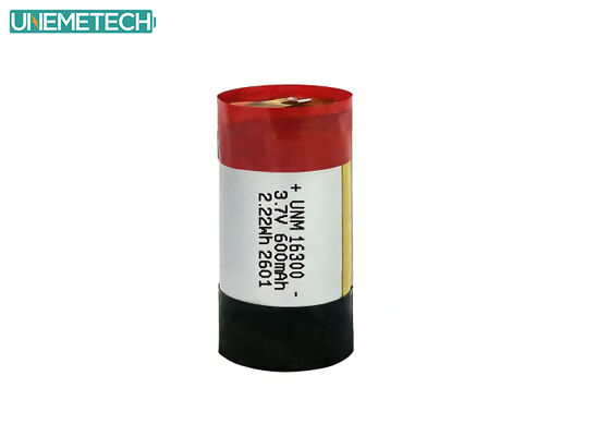 Kualitas Baterai Lithium-ion Silinder Polimer 16300 3.7V 600mAh untuk Rokok Elektrik pabrik